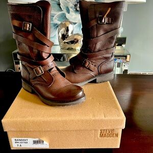 BANDDIT STEVE MADDEN BOOTS 7 1/2